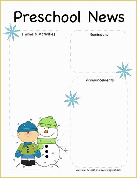 Free Downloadable Preschool Newsletter Templates Of Pinterest • the ...