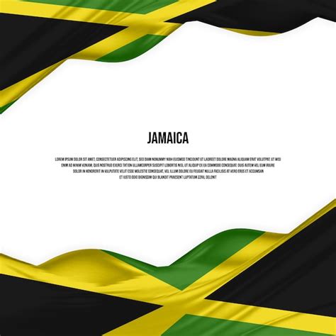 Premium Vector Jamaica Flag Design Waving Jamaican Flag Made Of