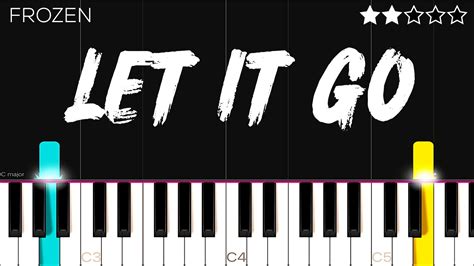 Let It Go Frozen Easy Piano Tutorial Youtube