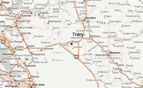 Tracy California Map – Topographic Map of Usa with States