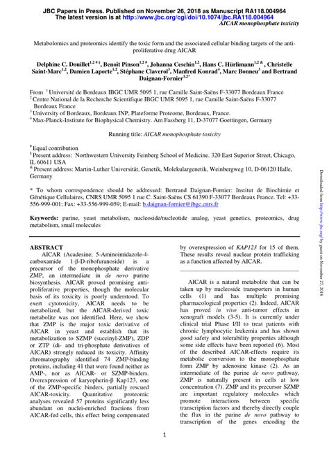 Pdf Metabolomics And Proteomics Identify The Toxic Form And The