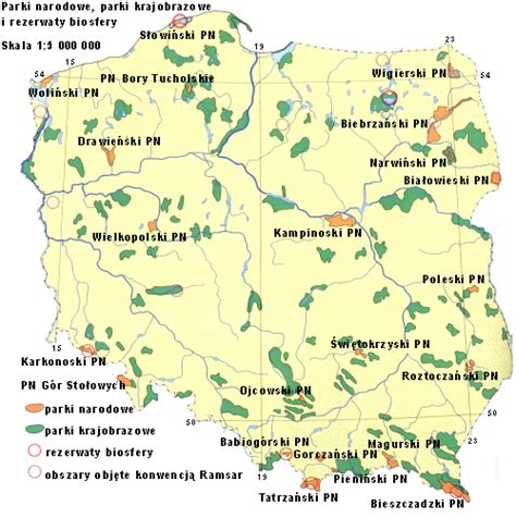 Tabele Rezerwaty Przyrody Parki Narodowe Parki Krajobrazowe Pomniki