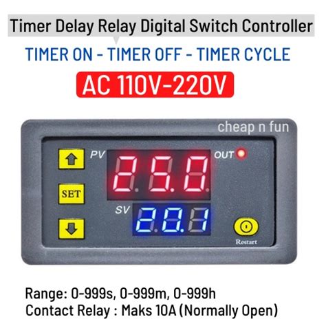 Jual Timer Delay Relay Digital Display Alat Pengatur Waktu Mesin Tetas