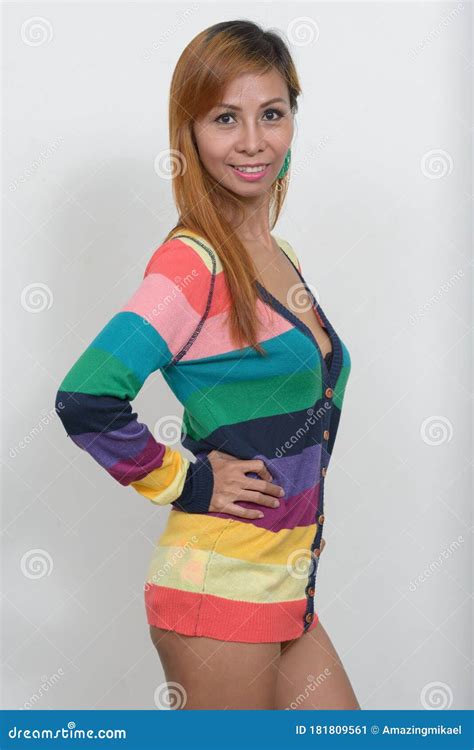 Portrait Of Happy Mature Asian Woman Smiling Stock Image Image Of