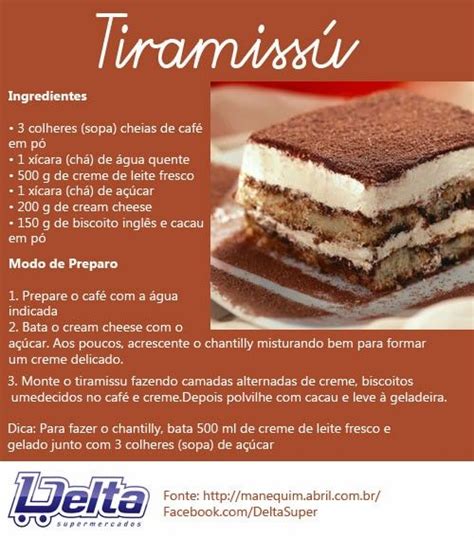 Tiramissú Receitas saborosas Sobremesas deliciosas Receitas gostosas