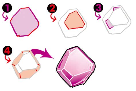 How To Draw Crystals Digital | EASY DRAWING STEP