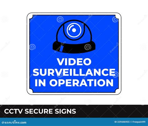 Cctv Alarm Monitored And Hour Video Camera Surveillance Sign In