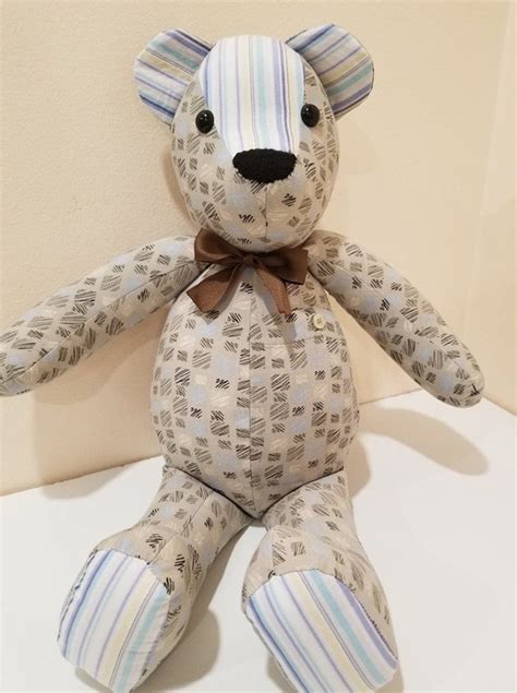 Memory Bear Custom Made From Loved Ones Clothing Keepsake Etsy