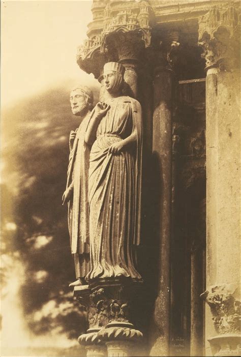 Gro E Figuren Auf Der Nordveranda Kathedrale Von Chartres