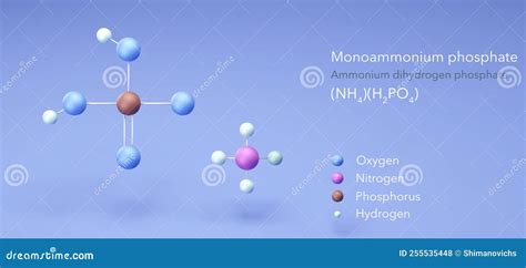 Ammonium Dihydrogen Phosphate, Monoammonium Phosphate, Molecular ...