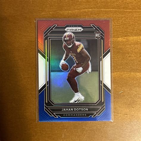 2022 Panini Prizm Football 312 Jahan Dotson Rookie RC Red White Blue