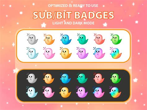 Ghost Sub Badges Bit Badges Twitch Badges Cute Sub Badges Twitch Emotes