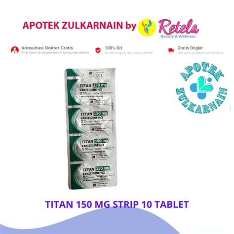 Jual Titan Mg Strip Tablet Ranitidine Ranitidine Shopee