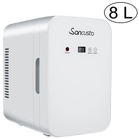 8L Mini Frigo Silencieux Réfrigérateur Température Réglable 18 à 65 C