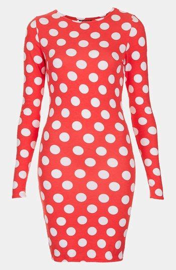 Topshop Polka Dot Body Con Dress Nordstrom Polka Dots Fashion