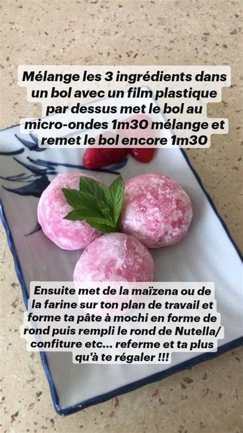 Recette Simple Sans Farine De Riz Gluant Mochi Recette Recette Mochi Recette Gouter