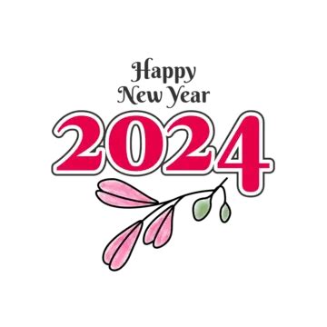 Floral Happy New Year Vector New Year Happy New Year Png