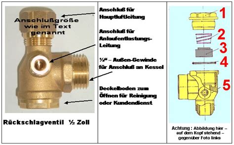 Kompressoren Gieb R Ckschlagventil X Mm R Ckschlagventil