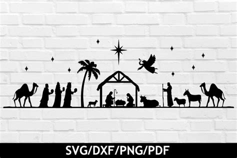 Nativity Scene Svg Cut File Christmas Svg