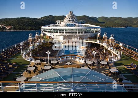 Azura Cruise Ship Deck Decks Layout Graphic Detail Stock Photo Alamy