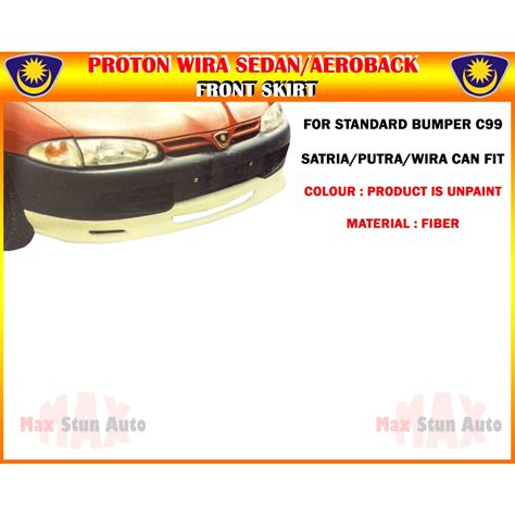 Proton Wira Sedan Saloon Aeroback Satria Putra Front Skirt For Se