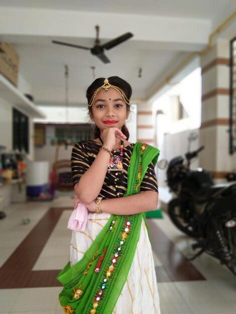 Premium Photo | Cute indian baby girl in traditional dress