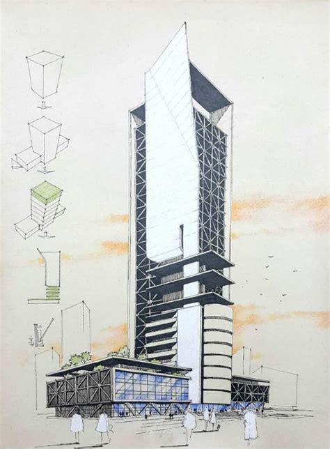 Commercial High Rise Building 3d View Skp File Artofit