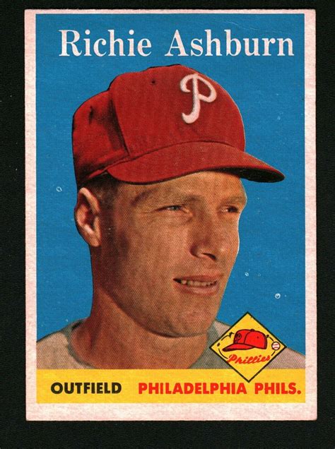 Topps Baseball Card Richie Ashburn Philadelphia Phillies