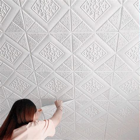 Buy Nasmodo Foam Wall D Ceiling Wallpaper Tiles Panel Vinyl Stickers