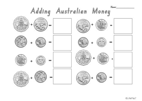 Counting Australian Coins Worksheets