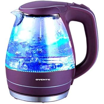 Amazon Royal L Cordless Glass Electric Hot Water Tea Kettle Blue LED Stainless Steel