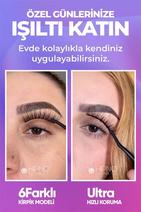 hıpno cosmetıc Takma Kirpik Seti 6 Farklı Model Ve Microblading Kaş