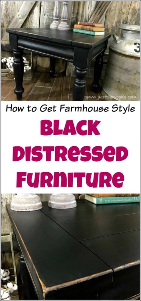 How to Get Farmhouse Style Black Distressed Furniture