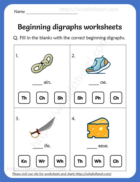 Digraph Worksheets For Grade 4 Your Home Teacher