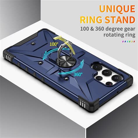 Armor Military Grade Case Compatible Samsung Galaxy S23 Ultra S23 Plus S23 With Magnetic Ring