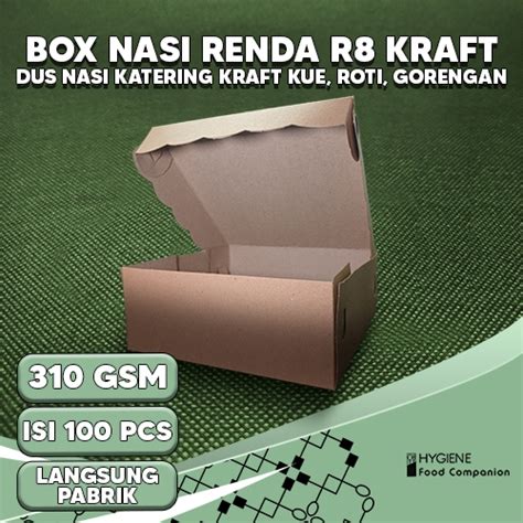 Jual Box Dus Nasi Kraft Renda R X Kotak Katering Gsm Shopee