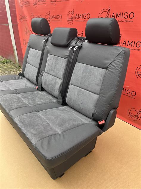 Bench Rear Triple Seat Vw T T Anthracite Leather Alcantara Multivan