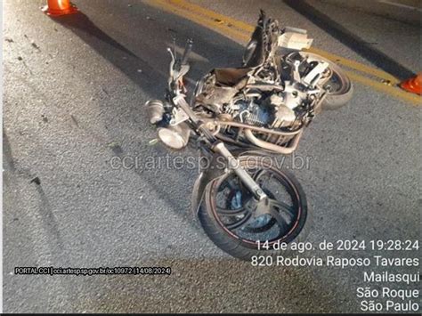 Motociclista Socorrido Em Estado Grave Ap S Acidente Na Raposo