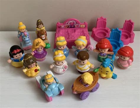 Fisher Price Little People Disney Princess 18 Pc Mixed Lot Klip Klop