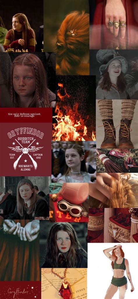 Ginny Weasley Red Gryffindor Aesthetic Wallpaper Harry Potter