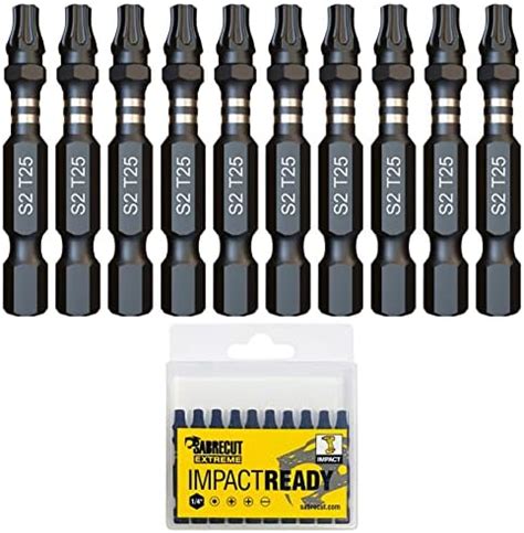 21 X SabreCut SCPA25 21 25mm PZ2 Impact Screwdriver Driver Bits Set