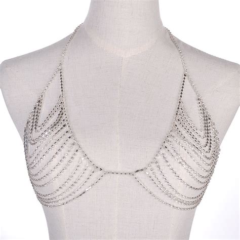 Body Chain Bralette Chain Bikini Body Jewelry Jewelry Etsy