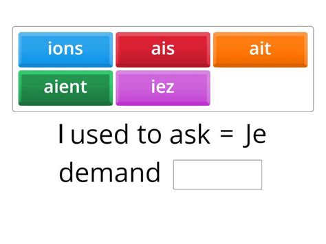 Imparfait endings - Complete the sentence