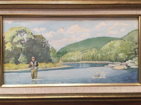 Original Francis W Davis Watercolor Sampson Hendrickson Pool And Letter