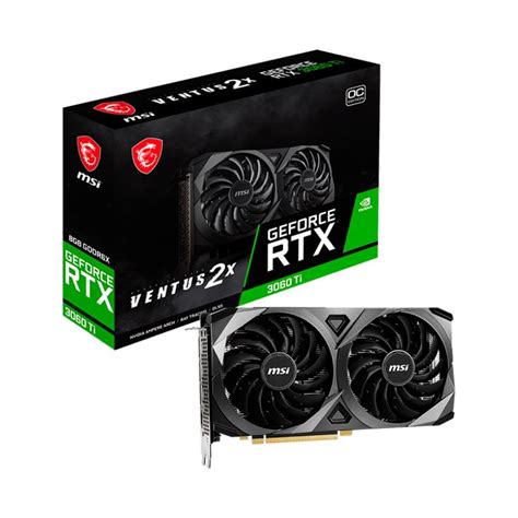 Placa de Vídeo RTX 3060 TI Ventus 2X 8GD6X OC MSI NVIDIA GeForce 8GB