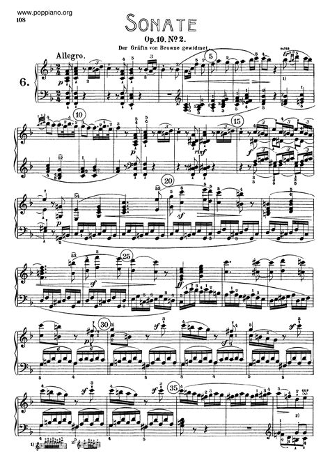 Beethoven Sonata No 6 In F Major Sheet Music Pdf ベートーベン Free