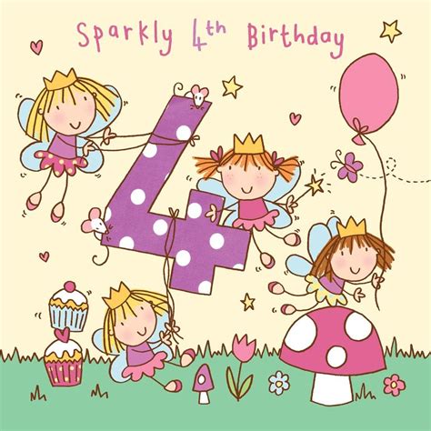 Twizler Th Birthday Card For Girl With Fairy Princess And Glitter