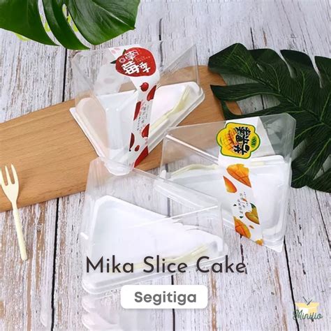 Jual Slice Cake Mika Box Kotak Mini Cake Inlude Dengan Garpu Bentuk