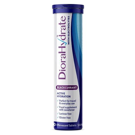 DioraHydrate Blackcurrant Effervescent Tablets - 20 Tablets