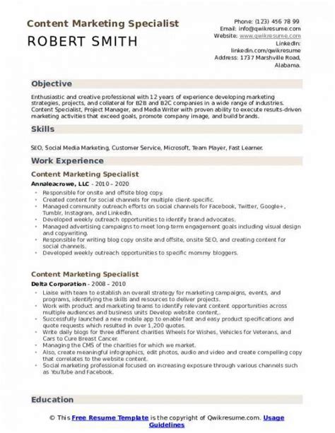 Marketing Specialist Job Description Template Dremelmicro